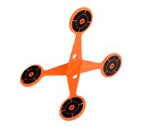 Cible de tir rotative, alliage d’aluminium 2 mm, réinitialisation automatique, cible d’entraînement airsoft avec 100 autocollants à effet éclaboussure, pour 22LR Rimfire, usage extérieur, jardin