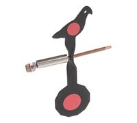 Cible de Tir Rotative en Fer, Modèle Auto-réinitialisable Noir | Montage sur Piquet, Installation Rapide, Usage Jardin et Camping, Entraînement Professionnel, Format