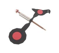 Cible D'entraînement au Tir Oiseau en Fer, Support Portable Noir | Réinitialisation Automatique, Montage sur Piquet, Rotation Réactive, Usage Extérieur, Entraînement de Précision