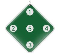 Cible D'épée D'entraînement D'escrime, Tir à l'Arc Murale, Cinq Bullseyes, Auto-entraînement Auxiliaire, Équipement (Color : Green)