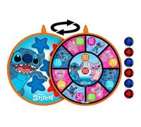 Cible Disney Stitch Double Face 36 Cm Avec 6 Balles Scratch