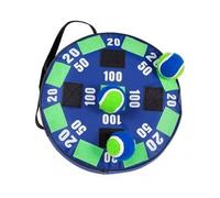 Cible Gonflable Velcro 36 cm avec 3 balles Scratch Auto agrippante - Jeu d'adresse et tir Enfant - Set flechettes Plein air + Carte Tigre
