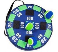 Cible gonflable velcro 36 cm avec 3 balles scratch auto agrippante - jeu d'adresse et tir enfant - set flechettes plein air et carte