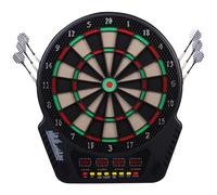 HomCom Cible jeu de fléchettes électronique Professionnel 27 jeux 243 variations 1–16 joueurs Noir