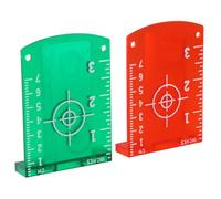 Cible Laser Magnétique, 2 Pièces Plaque Laser Haute Visibilité pour Laser à Lignes Croisées, Rouge et Verte, Améliore la Visibilité du Laser, Support Magnétique pour Niveau Laser
