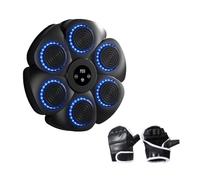 Cible murale de Machine de boxe musicale, cible murale de boxe à domicile pour salle de sport, karaté à domicile, noir