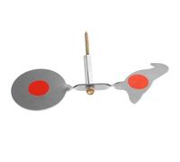 Cible Oiseau en Acier Inoxydable, Grand Format, Réinitialisation | Cible Tournante Multi-usage, Cibles Extérieures, Argentée, Lance Pierre Adulte Puissant Complet
