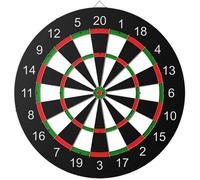 Cible pour jeu de fléchettes double face HobbyTech - 6 fléchettes pointe acier