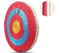 Cibles de tir à l'arc, Cible Traditionnelle en Paille Faite à la Main - 3 Couches de cibles épaisses pour Le tir à l'arc, Arc à flèches, arbalète, Arc recurve & Arc à poulies(3 étages)