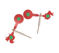 Cibles de Tir Extérieures en Acier Rouge, Lapin Écureuil | Montage Arbre, Base Détachable, Formes Haute Visibilité, pour Clubs de Tir et Jardin, Usage Lance-pierres