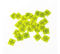 Cibles réfléchissante autocollante 20mm - 100 pièces, ruban réfléchissant, plaque cible réfléchissante Idéal comme surveillance de bâtiment ou contrôle d'écart sur le chantier (orange, 20mm)