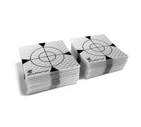 Cibles réfléchissante autocollante 40mm - 100 pièces, ruban réfléchissant, plaque cible réfléchissante Idéal comme surveillance de bâtiment ou contrôle d'écart sur le chantier (blanche, 40mm)