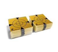 Cibles réfléchissante autocollante 60mm - 100 pièces, ruban réfléchissant, plaque cible réfléchissante Idéal comme surveillance de bâtiment ou contrôle d'écart sur le chantier ((jaune, 60mm)