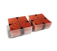 Cibles réfléchissante autocollante 60mm - 100 pièces, ruban réfléchissant, plaque cible réfléchissante Idéal comme surveillance de bâtiment ou contrôle d'écart sur le chantier (orange, 60mm)