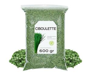 Ciboulette Séchée 600 gr - Feuilles de Ciboulette - Ciboulette Hachée - Ciboulette en Vrac (600 gr)