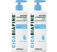 Cicabiafine Baume Corps Hydratant Réparateur Peaux Très Sèches 400ml 2x400 ml