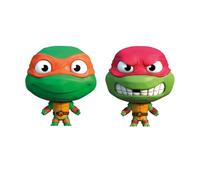 CICABOOM | Elastikorps Heropop TMNT - 10h cm - Personnages écrasables, Extensibles et veloutés - Pack avec Raphaël et Michel-Ange - L'Aventure des Tortues Ninja