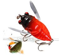 Cicada Fishing Lure - 4cm 5.5g Fishing Bait | Hard Artificial Cicada Lure with 3D Eyes | Durable Floating Fishings Tool for Lake Pond River Predator Fishings