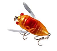Cicada Fishing Lure - 4cm 5.5g Fishing Bait | Hard Artificial Cicada Lure with 3D Eyes | Durable Floating Fishings Tool for Lake Pond River Predator Fishings