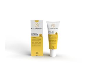 CICAMANUKA - Crème Réparative au Miel de Manuka IAA10+ - Aide à la réparation des peaux abîmées et sèches - Certifié Bio - 40 ml