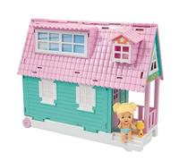 Cicciobello Amicicci AMC04000 Maison des bébés avec poupée et Accessoires de Jeu Amusants Rose et Vert Pastel 3 Ans