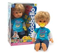 Cicciobello Best Friends - Poupée de 42 cm avec Fonction Pleurs, modèle avec t-Shirt Bleu avec Recette sur Le Dos, pour Enfants à partir de 2 Ans