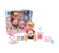 Cicciobello - Breakfast & Pee, poupée de 30 cm de Haut, Boire dans Le Verre et Faire Pipi, Comprend de Nombreux Accessoires de Petit-déjeuner, Jeu pour Enfants et Filles à partir de 2 Ans