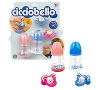 Cicciobello - Ensemble d'accessoires avec 2 sucettes et Deux biberons pour la Petite Fille Qui Veut Prendre Soin de sa poupée, pour Filles à partir de 3 Ans d'âge, Jeux précieux, Multicolore CCB80000