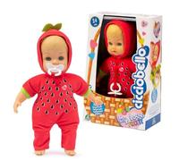 Cicciobello My Love Fruits Poupée Douce avec complément à thème Fraise, poupée, Hauteur 24 cm, Sucette Incluse pour Enfants et Filles à partir de 2 Ans