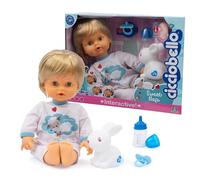 Cicciobello Sweet Nap - Poupée Interactive de 42 cm de Haut, s'endort avec des câlins, Comprend Une tétine et Une Lampe en Forme de Lapin, pour Enfants à partir de 2 Ans