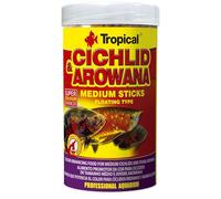 Cichlid&AROWANA Medium Sticks 250ml / 90g - Nourriture rehaussant la Couleur pour cichlidés de Taille Moyenne et Jeunes arowanas
