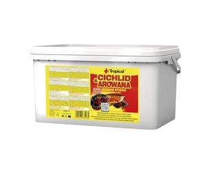 Cichlid&AROWANA Medium Sticks 5L /1,8kg - Nourriture rehaussant la Couleur pour cichlidés de Taille Moyenne et Jeunes arowanas