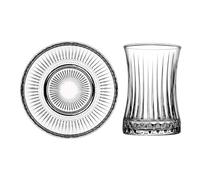 CiCi HOME ELENA Lot de 12 pièces à thé turcs aspect cristal 170 ml