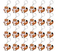 CiciBear Lot de 24 porte-clés pour fête d'écureuil dans la forêt, sac à friandises jungle, anniversaire d'enfant, récompenses de carnaval
