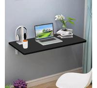 CICICOLA Table Murale Pliante Flottante, Bureau d'ordinateur, Table de Cuisine, Multifonctionnel, 60 x 30 x 1.6 cm - Noir