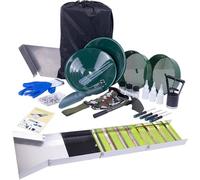 ciciglow 28pcs Kit de Panoramique en Or Complet avec Boîte D'écluse Pliante de 50 ", équipement D'exploitation en Alliage en Aluminium Portable pour Les Flux Streams Exploration