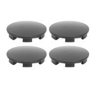 ciciglow 4 Pièces Capuchons de Centre de Roue, OD 68mm ID 62mm Couvercle de Moyeu Central de Jante, Pièces D'accessoires de Remplacement Universels de Voiture de Moyeu de Jante pour (Black)