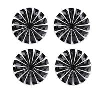 ciciglow 4 Pièces de Remplacement D'Enjoliveurs de Roue de 15 Pouces, Enjoliveurs R15 Universels pour Jantes en Acier, Capuchon de Pneu ABS pour la Plupart des Voitures, Camions, SUV (Argent Noir)