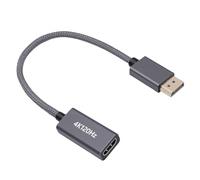 ciciglow Adaptateur 4K DisplayPort vers HDMI, Convertisseur Unidirectionnel Haute Vitesse DP vers HDMI, Adaptateur Passif en Aluminium Plug and Play pour Projecteur de Moniteur PC