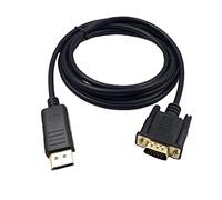 ciciglow Adaptateur de Câble vers VGA 1,8 M, Convertisseur DisplayPort vers VGA Mâle avec Connecteurs Plaqués Or, Prise en Charge de la Résolution Vidéo 1080P pour Moniteur D'ordinateur
