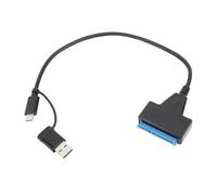ciciglow Adaptateur USB C vers SATA, Câble Adaptateur Type C/A USB3.1 vers SATA SSD/HDD 2,5 Prenant en Charge UASP alimenté par USB 10 Gbit/s