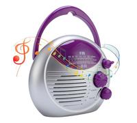 ciciglow Am FM Shower Radio, Suspension de la Salle de Bain Suspendue en Haut-Parleur intégré, Batterie, pour la Cuisine de la Salle de Bain Extérieure