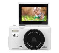 ciciglow Appareil Photo Compact, Zoom 18x UHD 4K, écran Rabattable IPS de 3 Pouces, Fonction de Pause Vidéo, Appareil Photo Numérique Rétro à Mise au Point Automatique pour Les Débutants