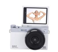 ciciglow Appareil Photo Numérique 4K pour la Photographie, Appareil Photo 64 MP, Prise en Charge du Zoom 16X, Mise au Point Automatique, Rétro sans Miroir avec écran (White)