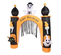 ciciglow Arche Gonflable, Décoration D'Arche Gonflable d'halloween de 8 Pieds, Arche Fantôme Gonflable Amusante avec Lumières LED, Arche Gonflable, Cour, Jardin, Patio, Pelouse, (Prise UE