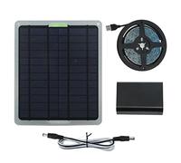 ciciglow Bande Lumineuse Solaire de Croissance des Plantes, 20W IP65 Lampe de Croissance LED étanche avec Boîte de Protection de Batterie pour Plante Hydroponique à Effet de Serre, Fleurs