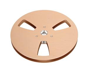 ciciglow Bobine de Réception Vide, 7 Pouces 3 Trous Open Reel Sound Tape Bobine Vide pour 1/4in Tape Reel to Reel Tape Players Opening Machine Part (Or)