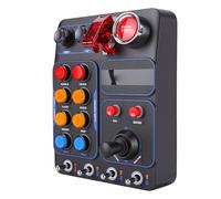 ciciglow Boîtier de Commande de Course de Simulateur Multifonctionnel RVB avec 30 Options Programmables Personnalisées pour Support de Jeu sur PC pour Assetto Corsa pour les Amateurs de Course, Noir