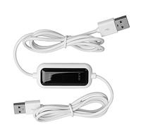 ciciglow Câble de Transfert USB 2.0, Haute Vitesse USB Pc à Pc Partage en Ligne Lien de Synchronisation Net Direct Data File Transfer Bridge Câble LED Copie Facile Entre 2 Ordinateurs