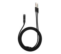 ciciglow Câble D'extension de Répartiteur de Casque, 3,5 Mm Femelle à 3,5 Mm Double Câble D'extension Audio Mâle Séparateur de Casque Micro Adaptateur pour écouteurs